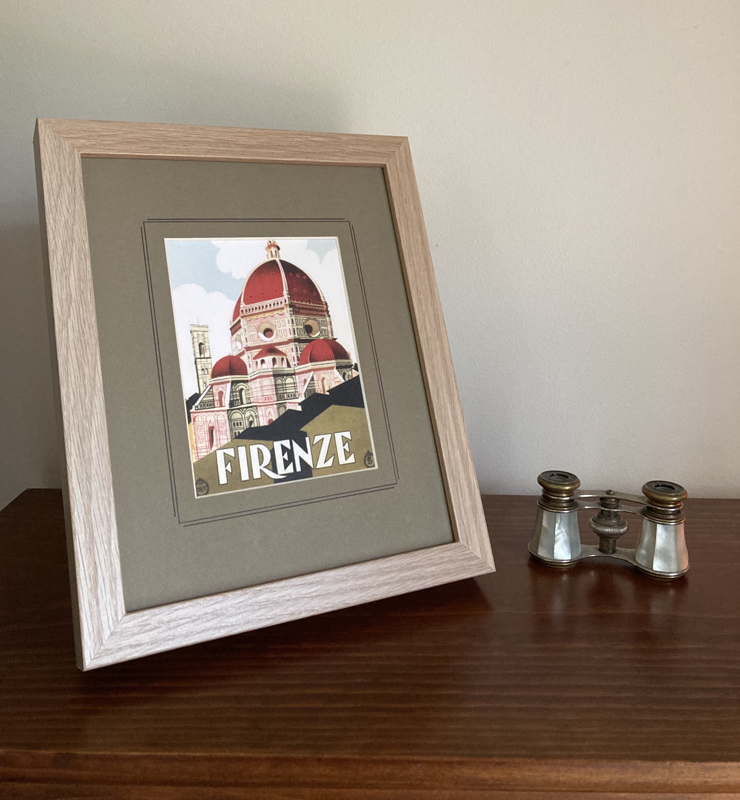 Firenze Vintage Travel Postcard - Natural Oak - Image 3