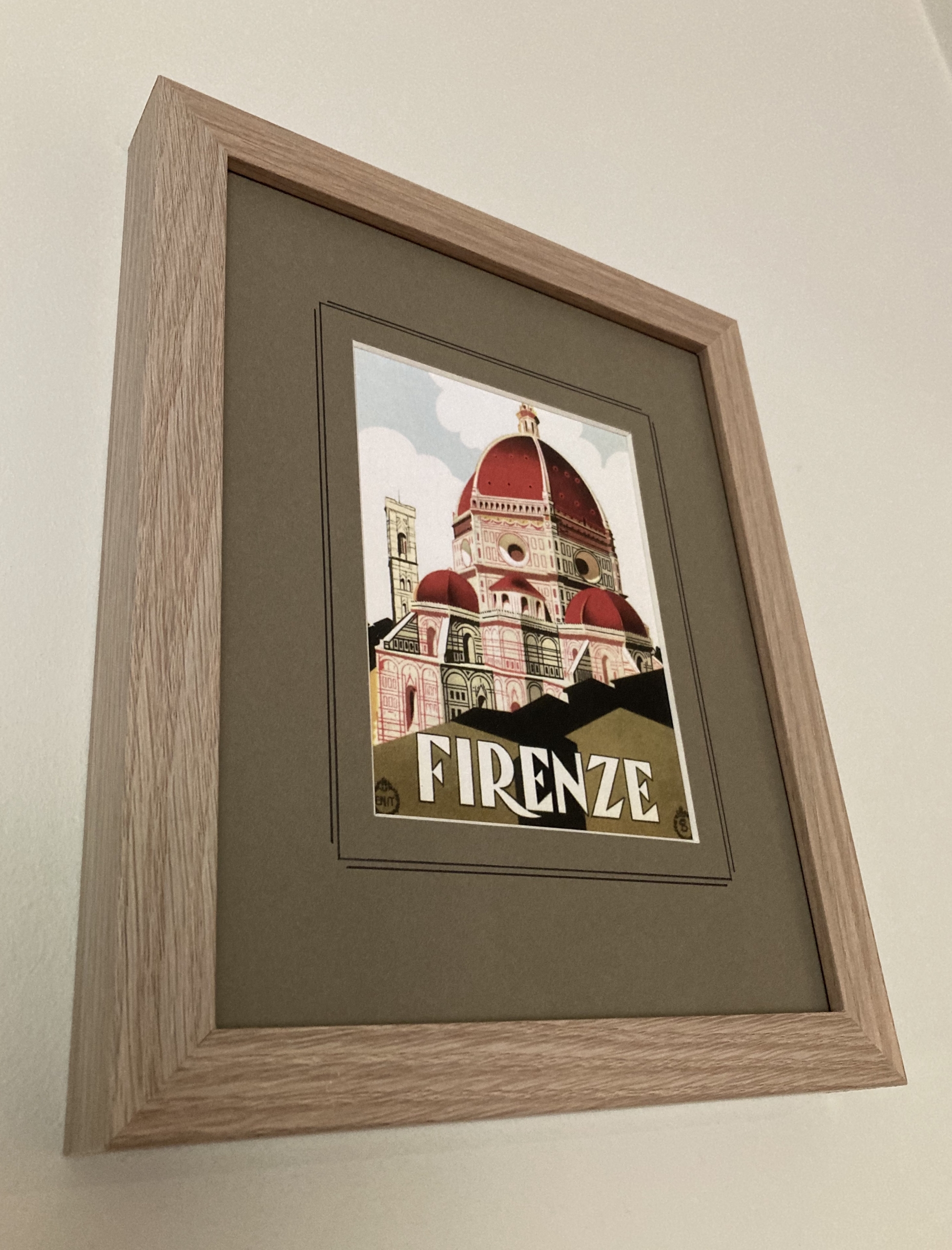 Firenze Vintage Travel Postcard - Natural Oak