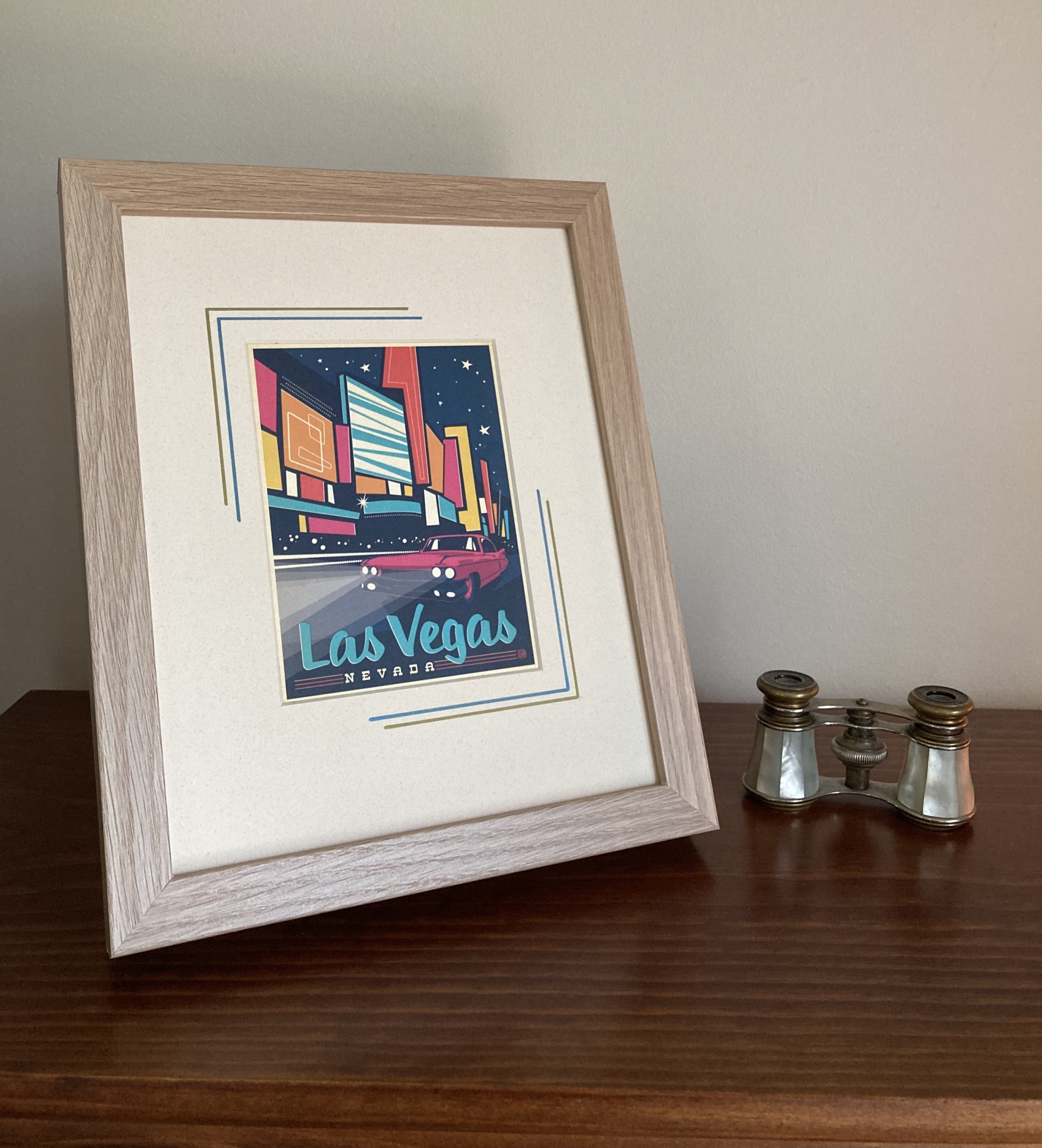 Vintage Las Vegas Travel Postcard - Natural Oak - Image 3
