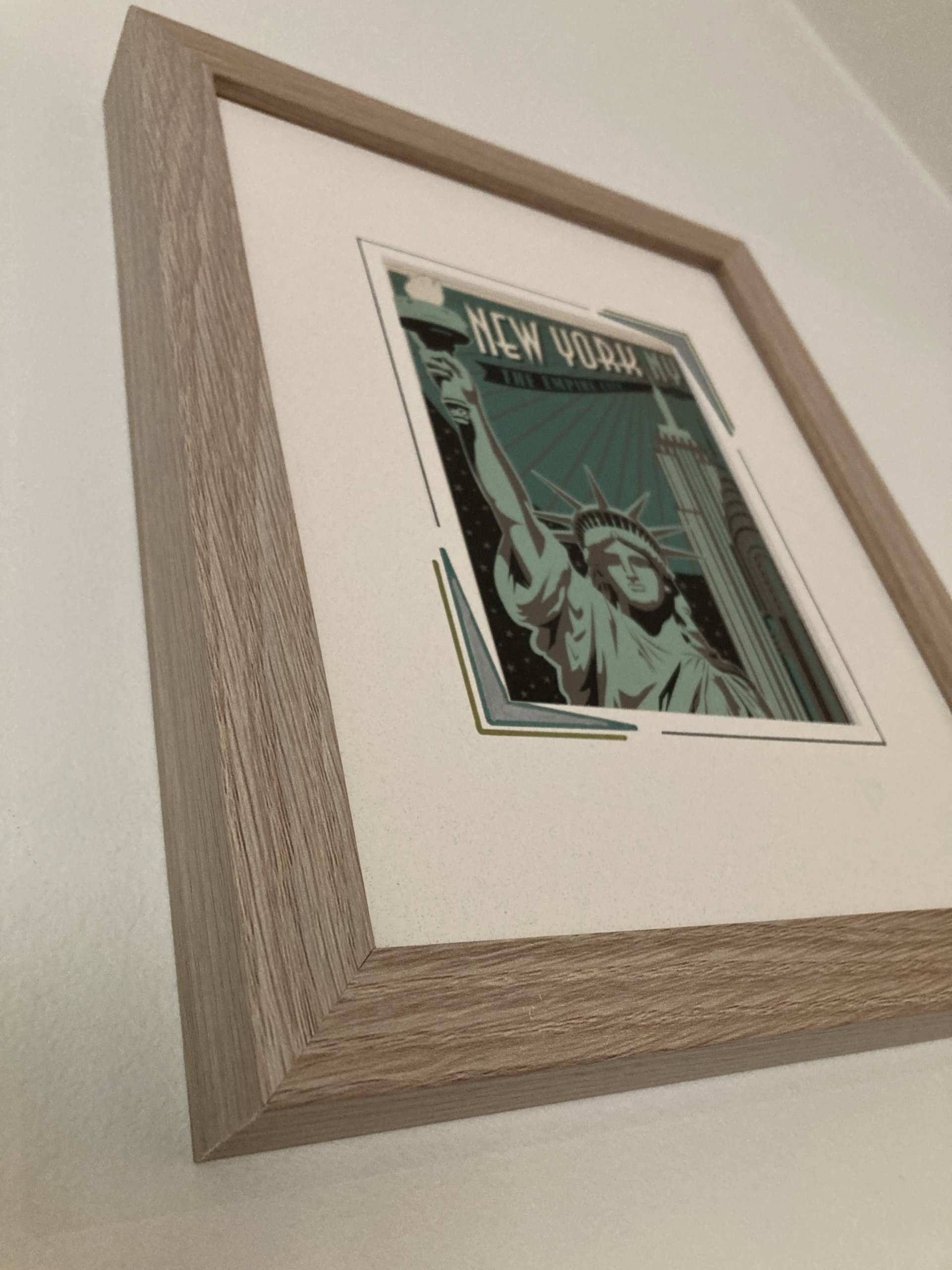 Statue of Liberty Vintage Travel Postcard - Natural Oak - Image 2