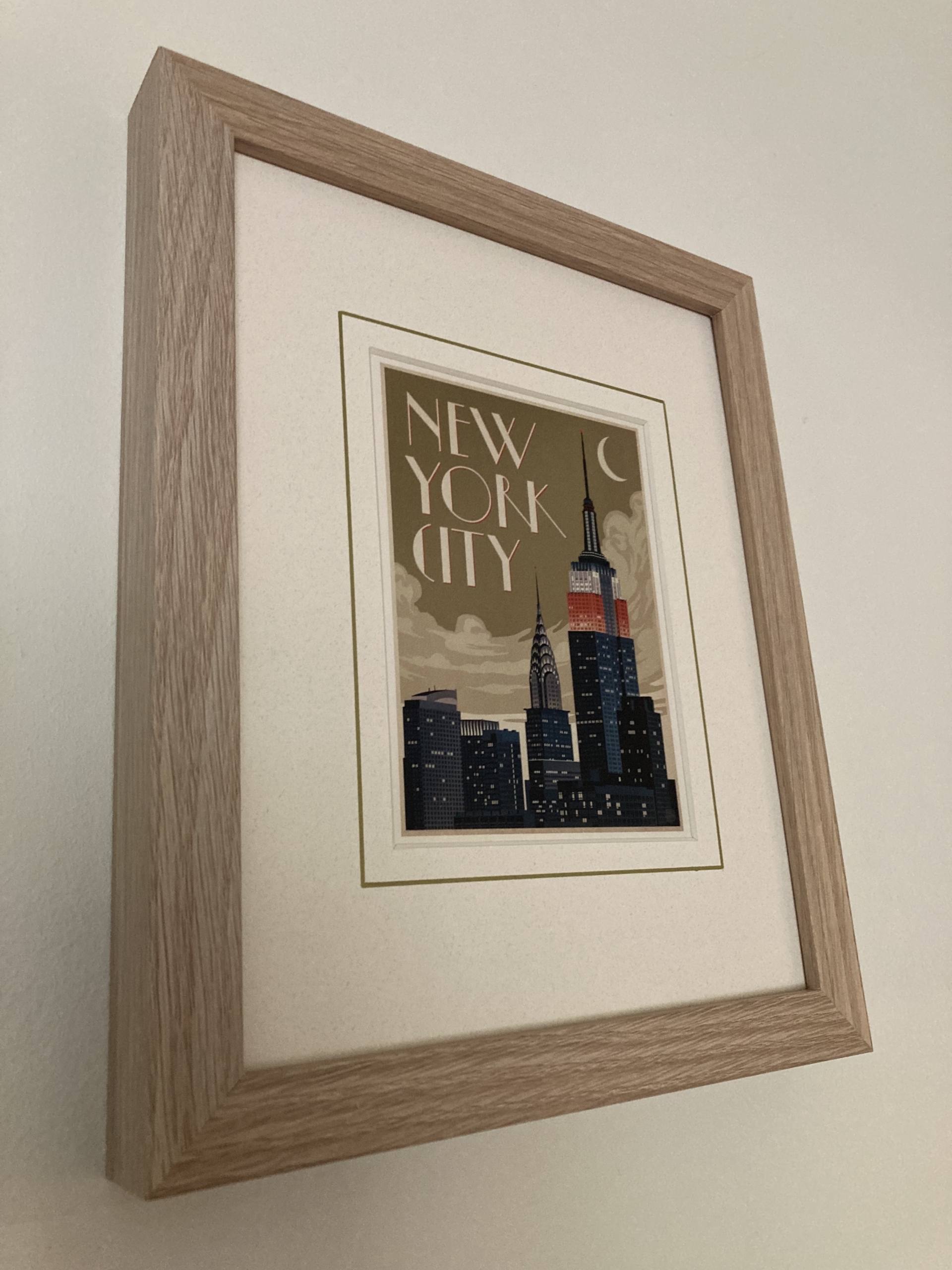 Vintage New York Travel Postcard - Natural Oak